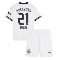 Maglia Calcio Borussia Dortmund Donyell Malen #21 Terza Divisa Bambino 2024-25 Manica Corta (+ pantaloncini)